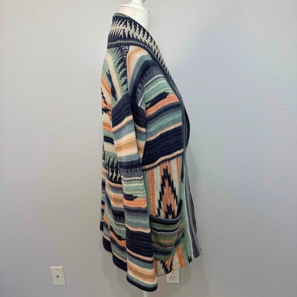 Polo Ralph Lauren Women's Southwestern Shawl-Collar Cardigan Pockets Multi Sz S - Picture 4 of 12